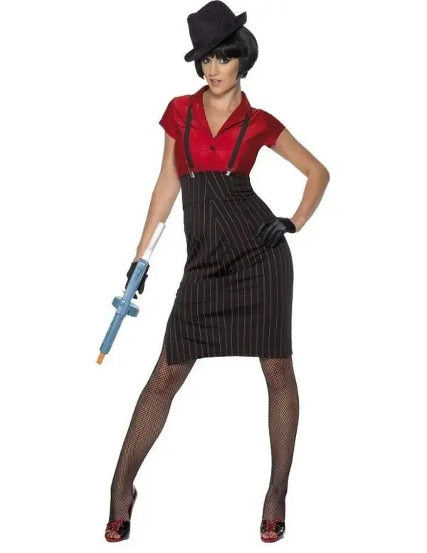 1920er Jahre Gangster Frau Kostüm Damen