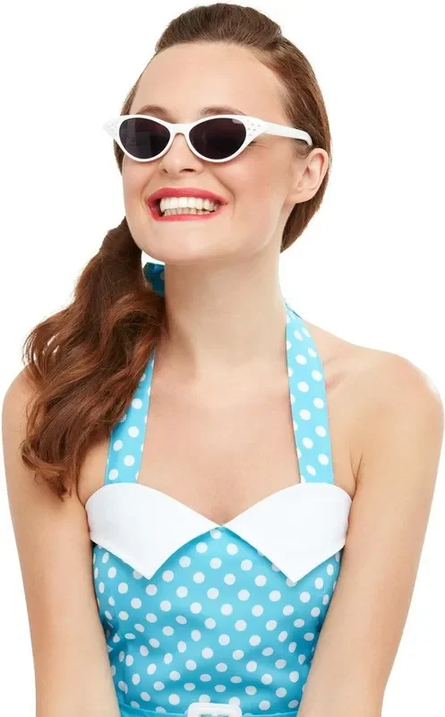 1950er Jahre Filmstar Sonnenbrille Weiß