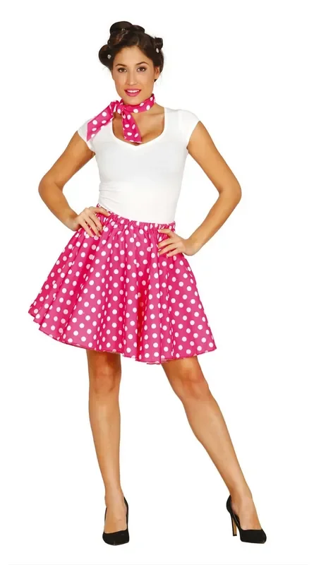 1950er Jahre Pin Up Filmstar Rosa Damenkostüm