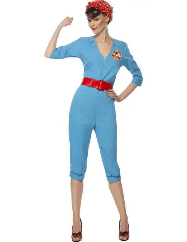 40s Factory Mädchen Outfit Frau Damen