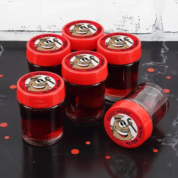 6er Set Schnaps – Prost Alter Sack – mit Ihrem Wunschnamen