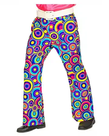 70er Jahre Hose Bubbles Blau