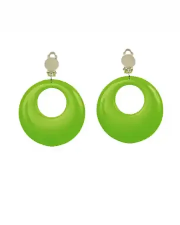 80er Jahre Ohrringe Neongrün