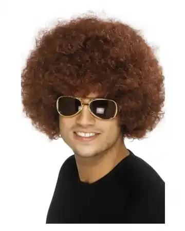 Afro Perücke Braun