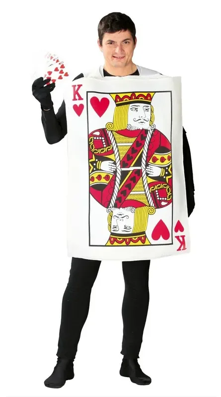 Alice Im Wunderland Hartenkoning Play Card Unisex Kostüm