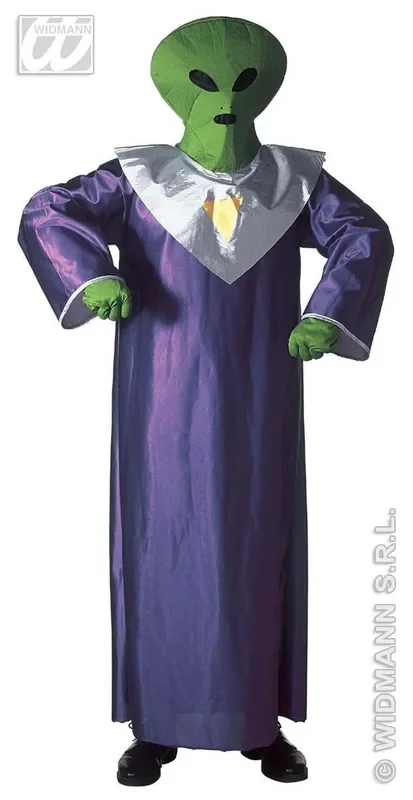 Alien Purple Galactic Man Kostuum