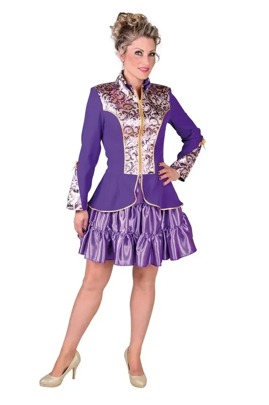 Alte Geld Adel Jacke Brokaat Purple Damen