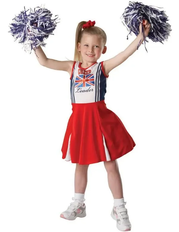 Amerikaanse Cheerleader Kind Kostuum Meisje