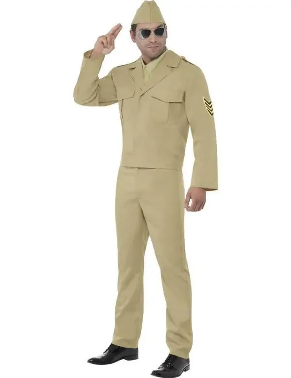 Amerikanischer Soldat -Man -Kostüm Herrenkostüm