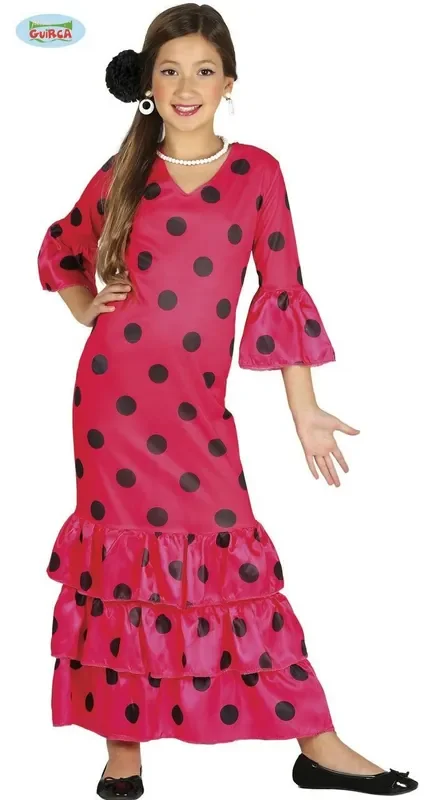 Anna Andalusie Flamenco Meisje Kostuum