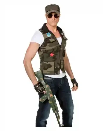 Army Kostüm-Weste mit Kappe