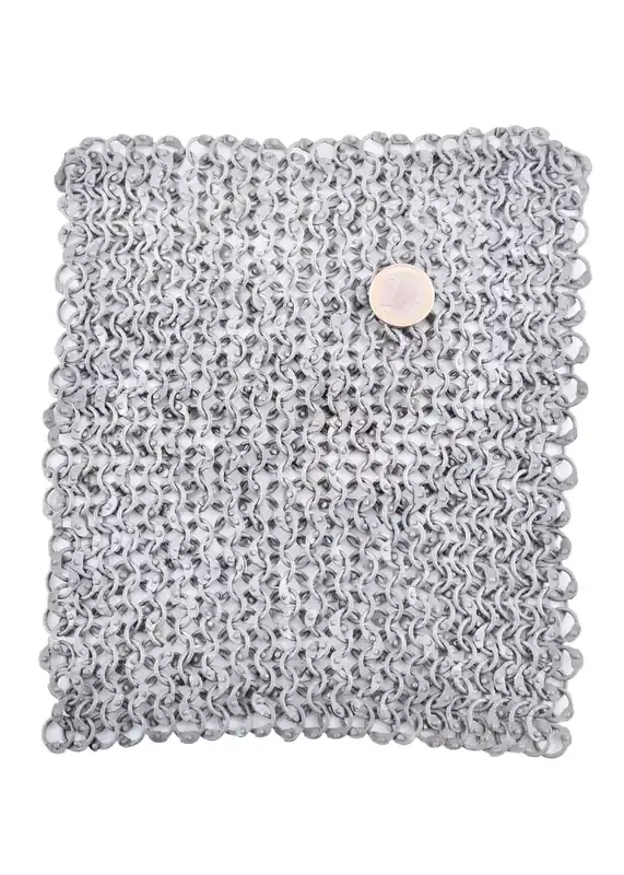 ARR Kettenstück 20x20cm, ID 8mm, grauer Aluminiumdraht, vernietet