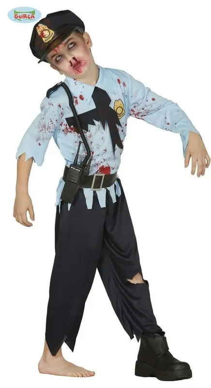 Arrestatie Mislukt Zombie Agent Jongen Kostuum