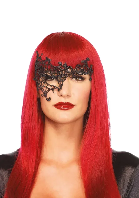 Asymmetrische Venezianische Augenmaske Schwarz