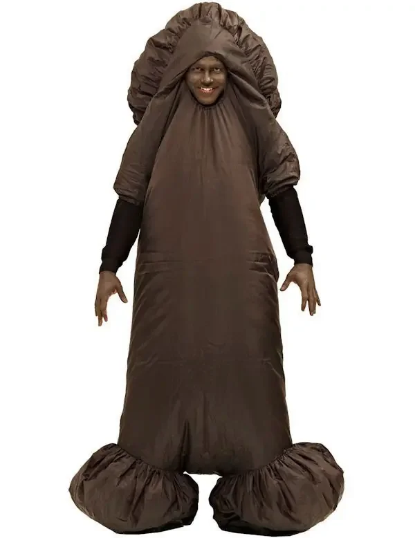 Aufblasbarer König Dong Penisschwarzer Man Kostüm Herren