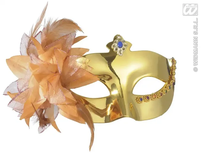 Augenmaske, Metallisches Gold Mit Mehl