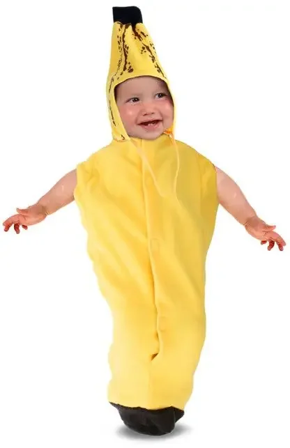 Baby -Bananen -Schwarztasche Kostüm für Kinder