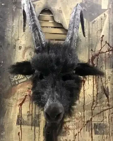 Baphomaniac Billy Goat Maske mit Hörner