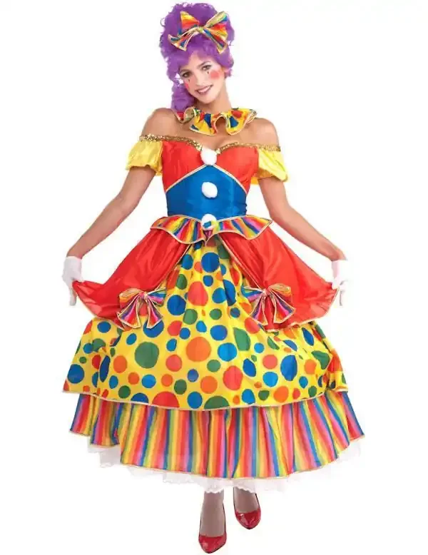 Belle The Clown Vrouw Kostuum