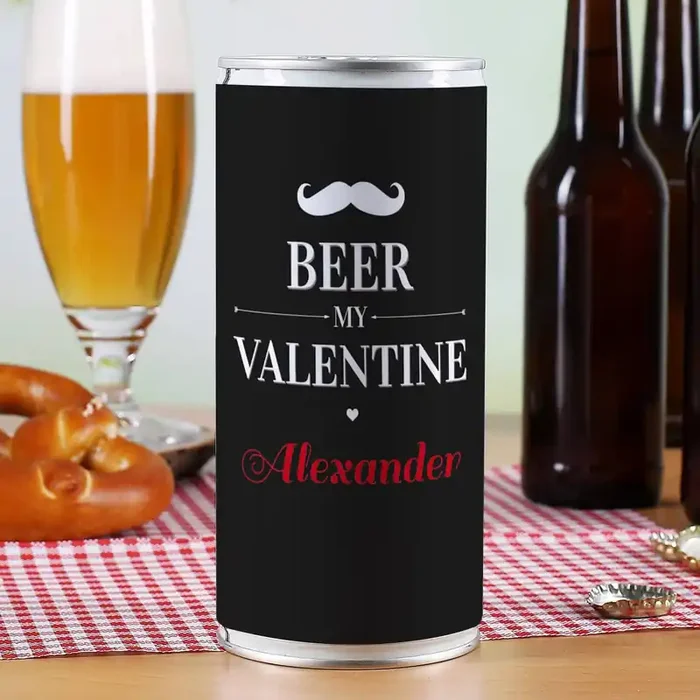 Bierdose – Beer my Valentine – mit Name