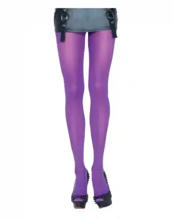 Blickdichte Nylon Strumpfhose Lila