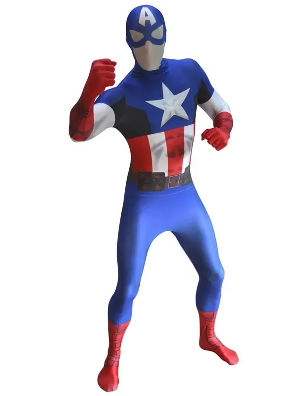 Captain America Superhelden Morphsuit Man Kostüm Herren