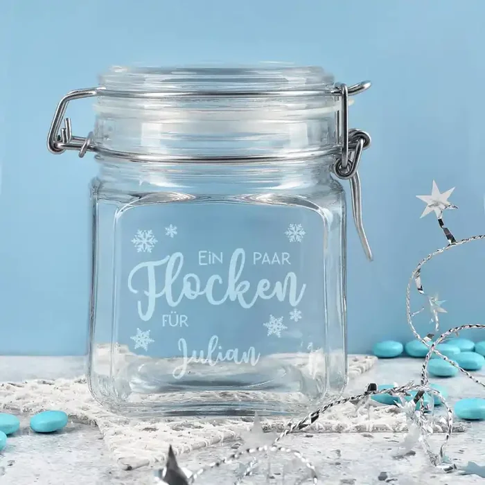 Ein paar Flocken für… – Einmachglas für Geldgeschenke