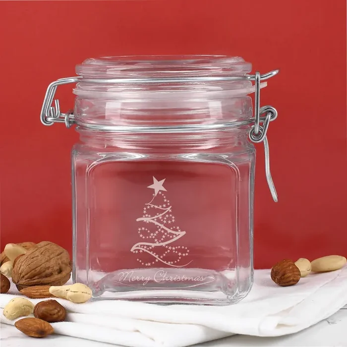 Einmachglas zu Weihnachten mit Ihrem Wunschtext