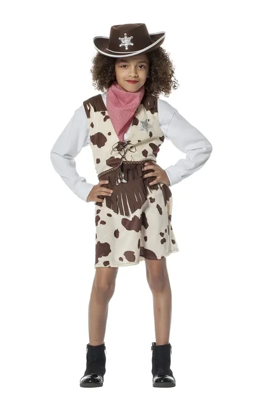 Einsame Cowmädchen Cow -Print Kostüm