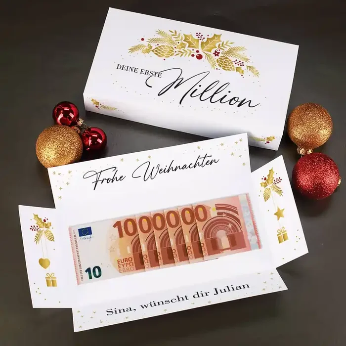 Erste Million – Überraschungsbox für Geldgeschenke zu Weihnachten