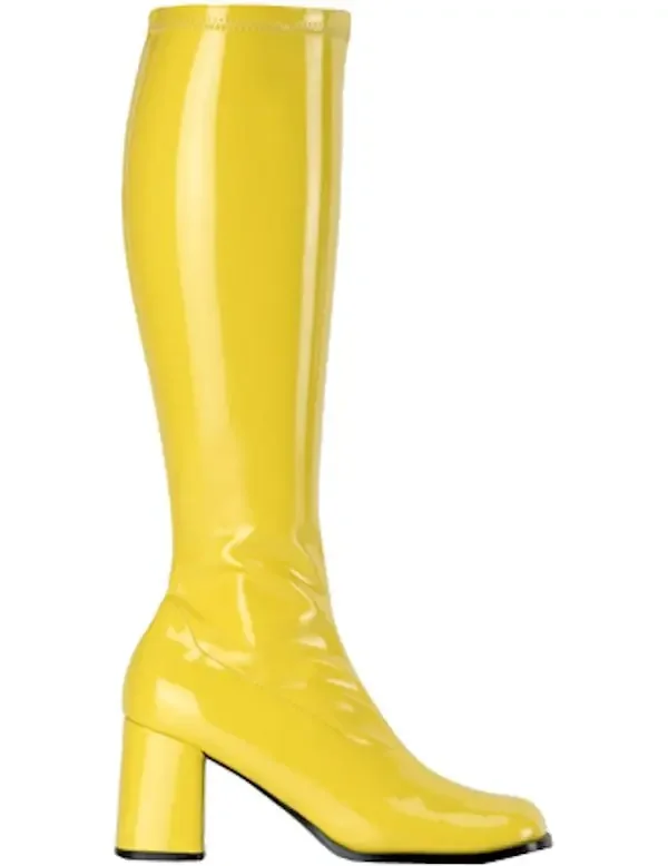 Frauen Go -Go -Stiefel – Gelbe Frau