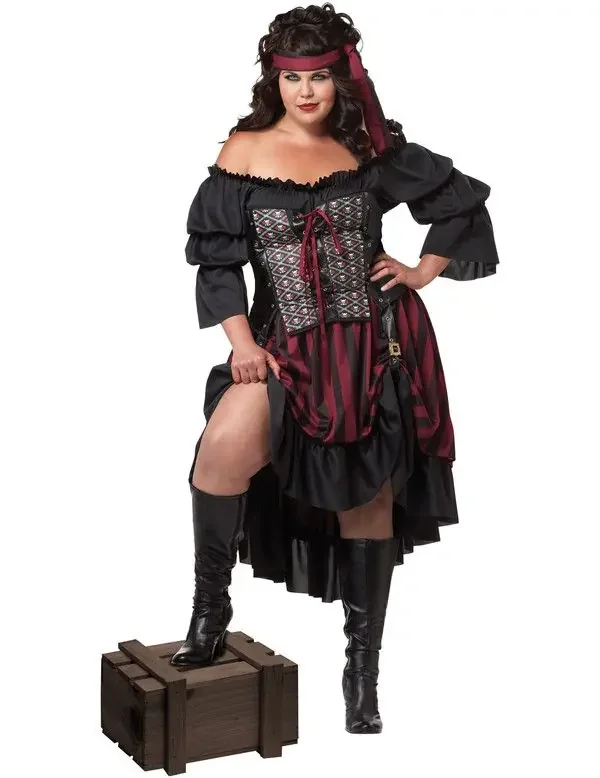 Frauenpirat (Große Größe) Damenkostüm