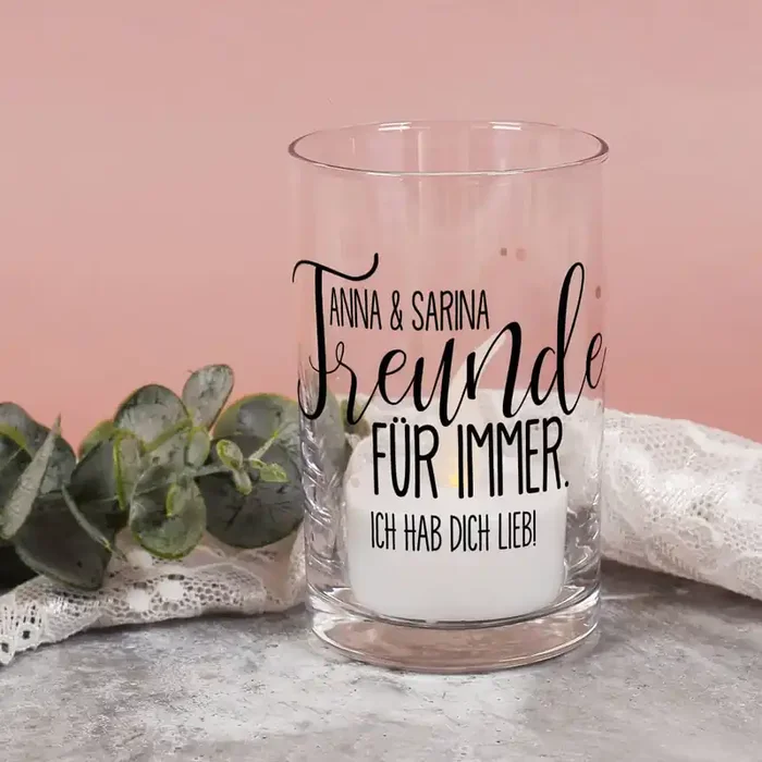 Freunde für immer – Windlicht für die beste Freundin