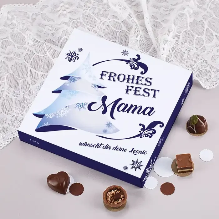 Frohes Fest – 100 g Lindtpralinen als persönliches Geschenk zu Weihnachten