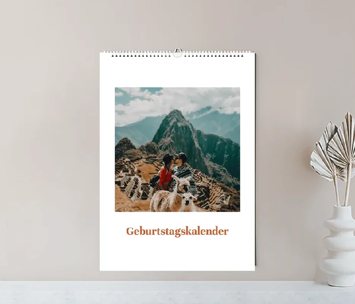 Geburtstagskalender mit Jahreszeiten-Fotos