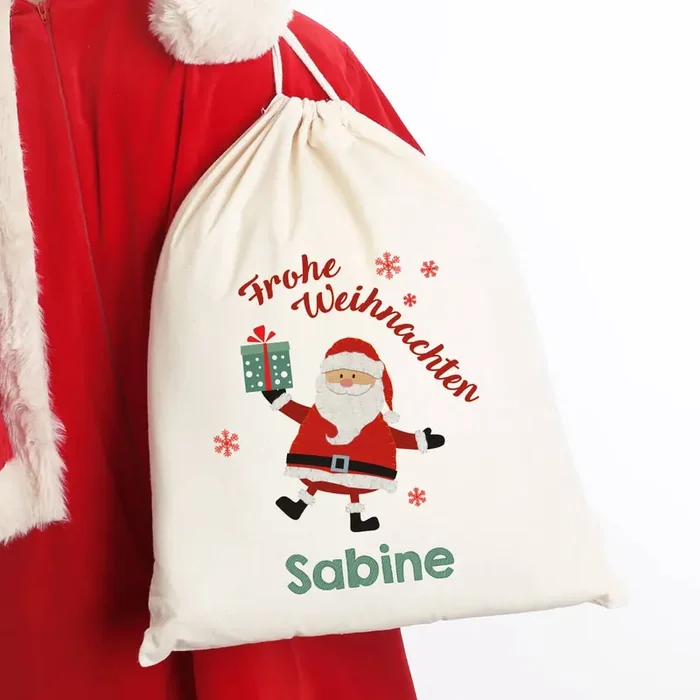 Geschenkesack zu Weihnachten mit Wunschname