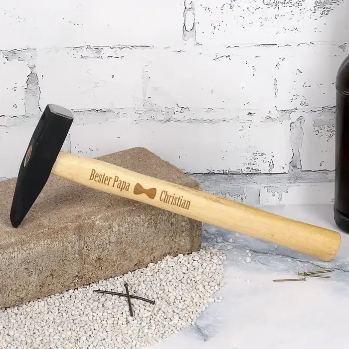 Gravierter Hammer für den besten Papa – mit Namensgravur