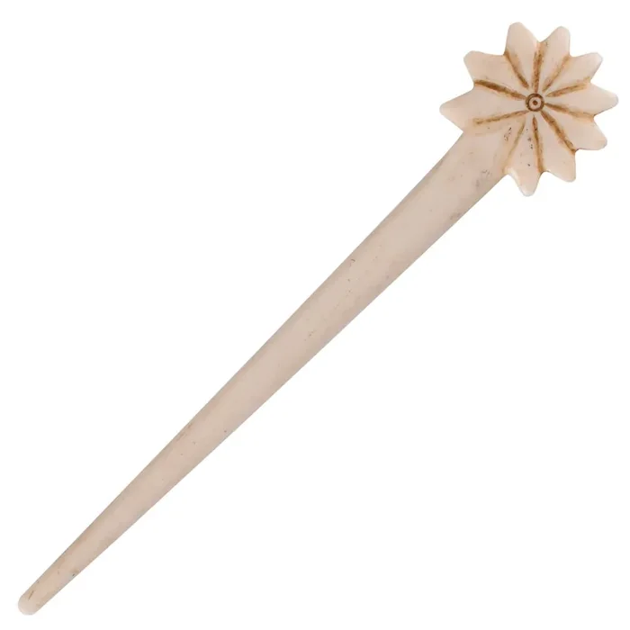 Haarnadel / Gewandnadel aus Knochen m. Stern-Motiv