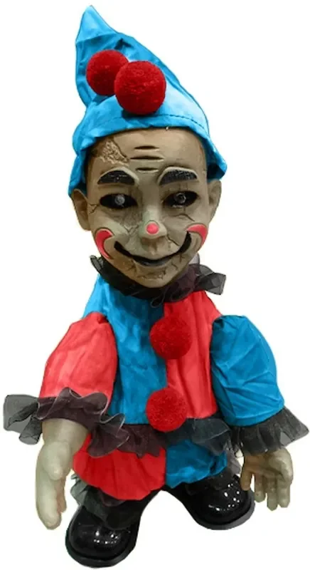 Halloween Clown -Puppe, Die Sich Mit Licht Bewegt Und 30 Zentimeter Ertönt
