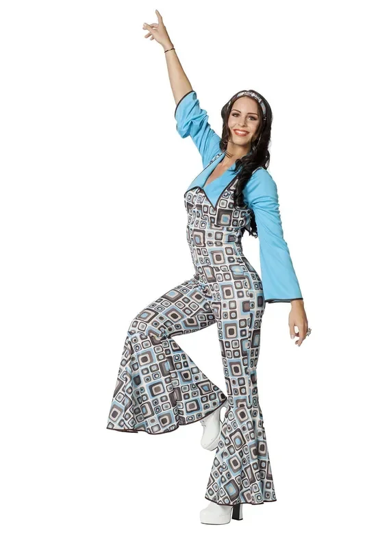 Hippie -Catsuit -Blume Miauwer Damenkostüm