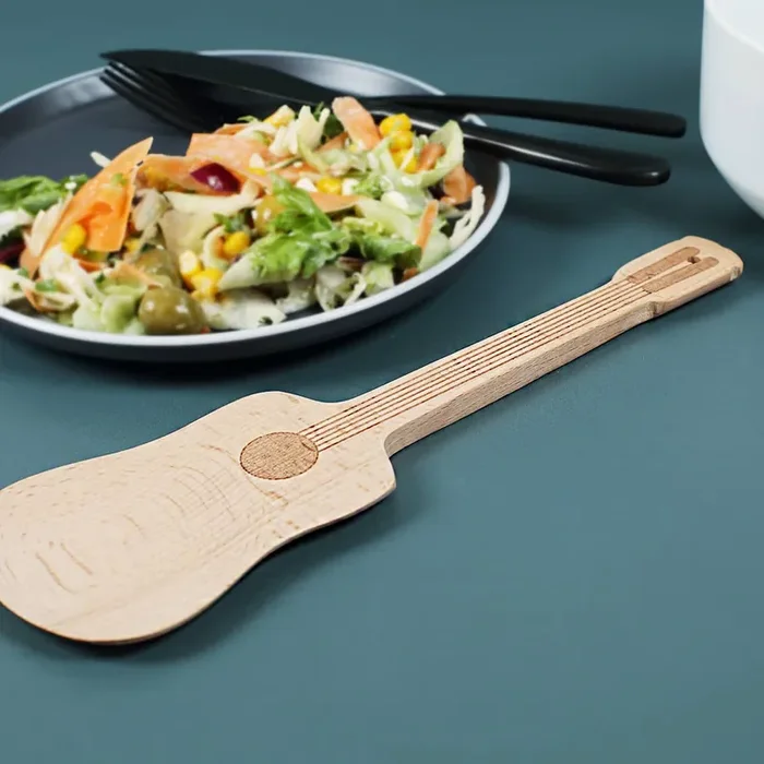 Holz-Salatlöffel Akustik-Gitarre