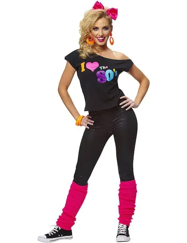 I Love The 80s Top Vrouw