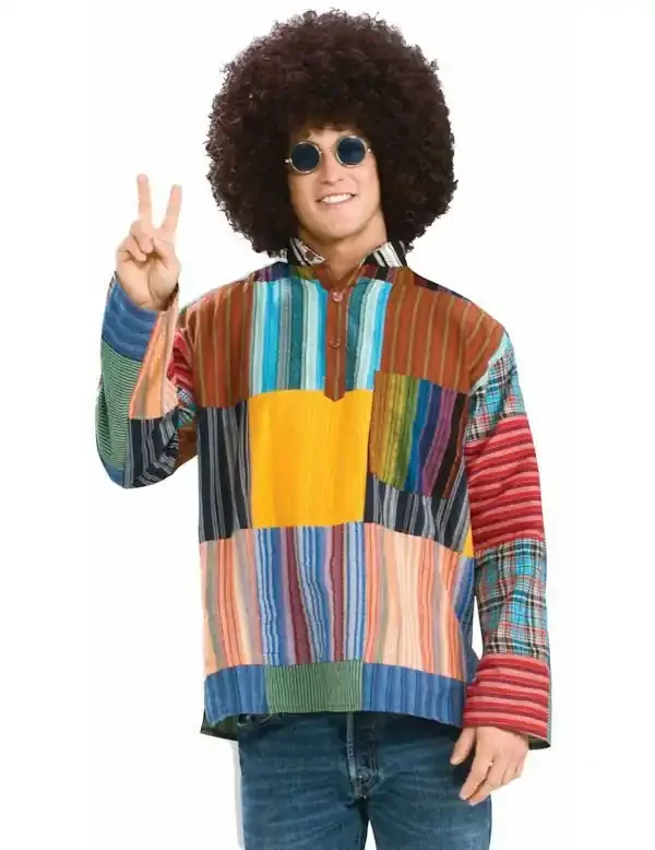 Indian-Style Hippie Patchwork Shirt
