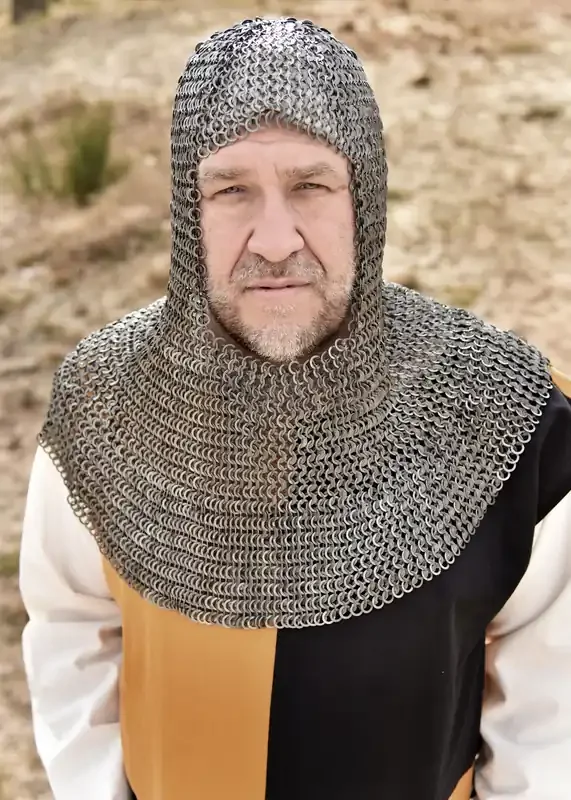 Kettenhaube, Flachring Keilnieten, gemischt, ID 8mm, unbehandelt