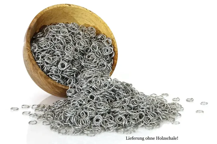 Kettenringe 3 kg, 9 mm BMS, verzinkt – unvernietet aus Kohlenstoffstahl