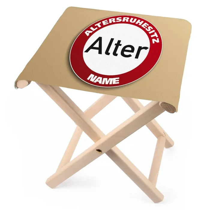 Klappstuhl zum Geburtstag Altersruhesitz
