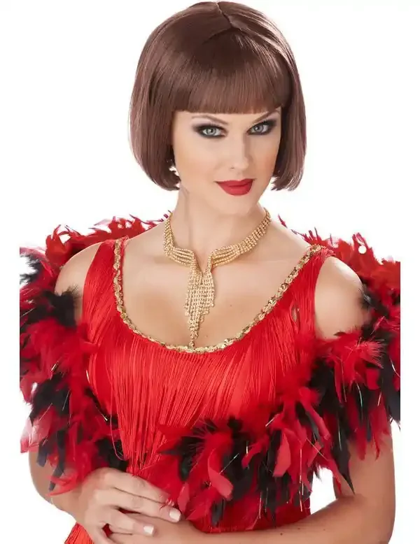 Klassieke Bruine Flapper Pruik