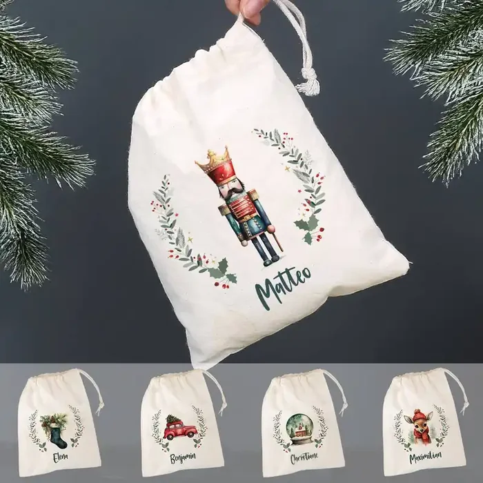 Kleiner Nikolaussack mit verschiedenen Motiven und Name