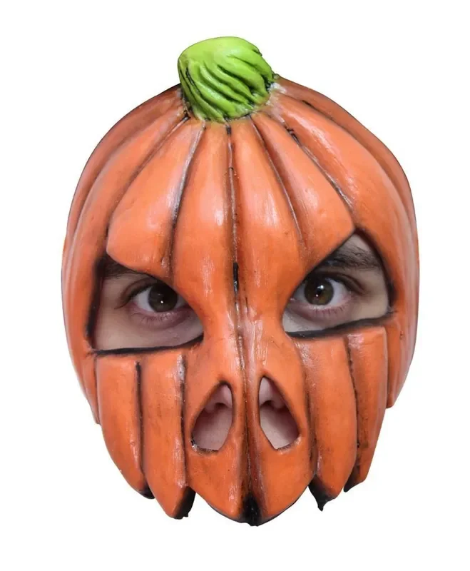 Kürbis Halloween Mit Maske Geschnitten