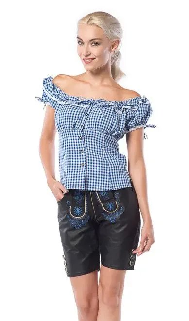 Lederhose Angela Augsburg Schwarz Damen